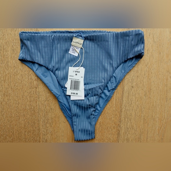 L*Space Blue Ribbed Bikini Set - Picture 3 of 7